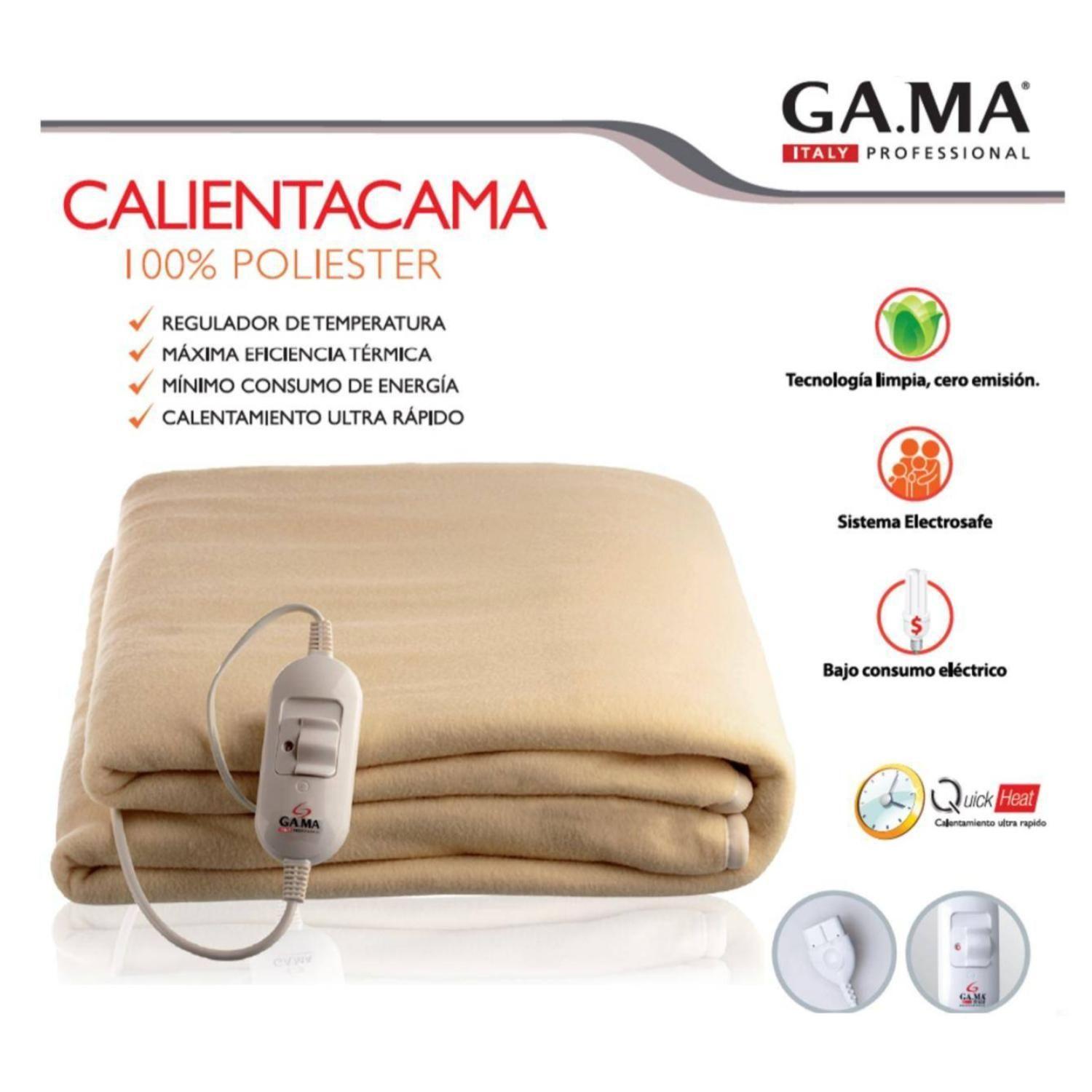 Calientacama 2 Plaza 150x160cm Poliester Beige Gama-2