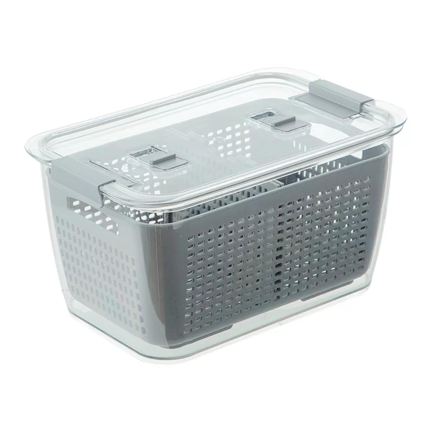 Contenedor Organizador De Frutas Para Nevera Refrigerador Con Tapa-0