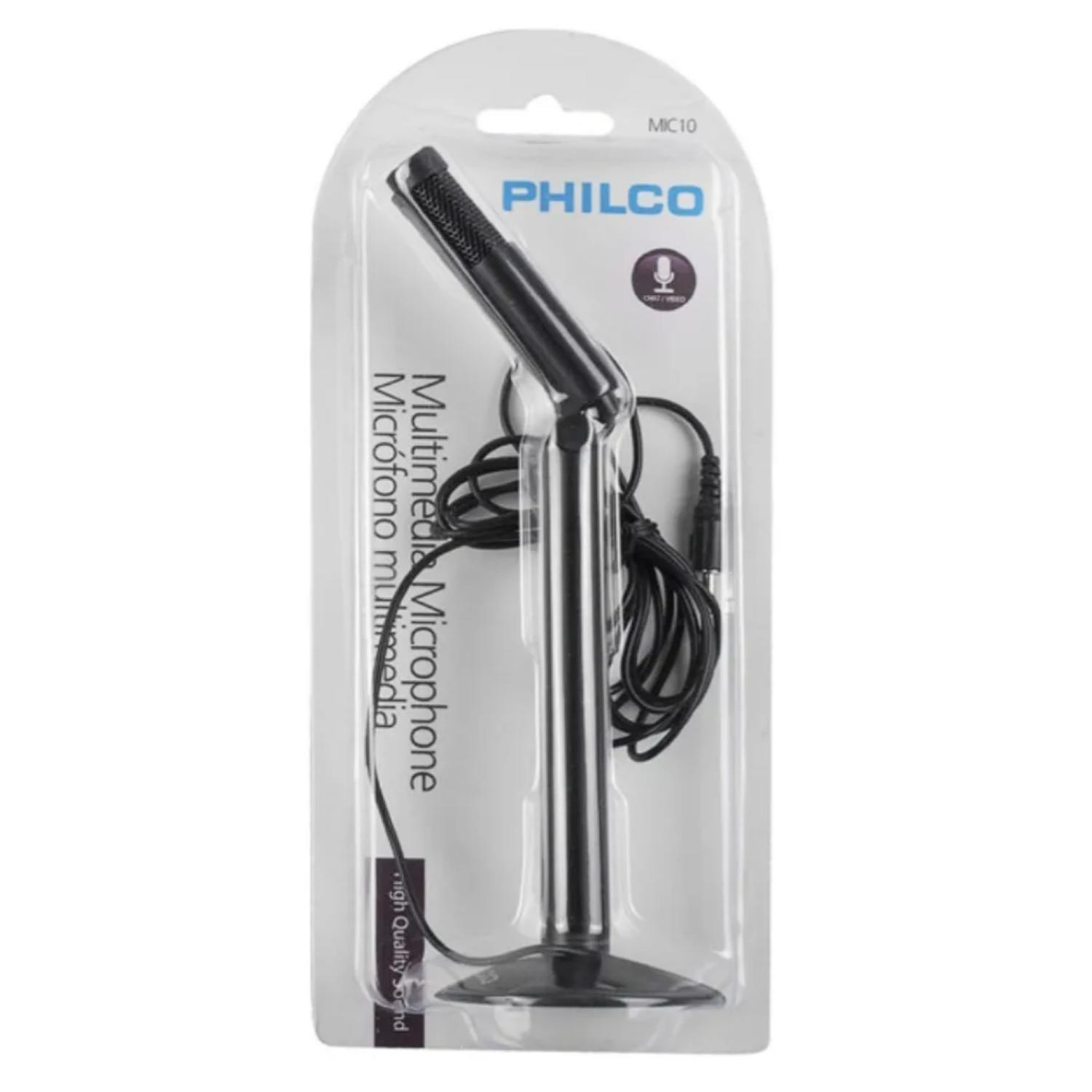 Microfono Multimedia Jack 3.5 PC Negro MIC-10-5