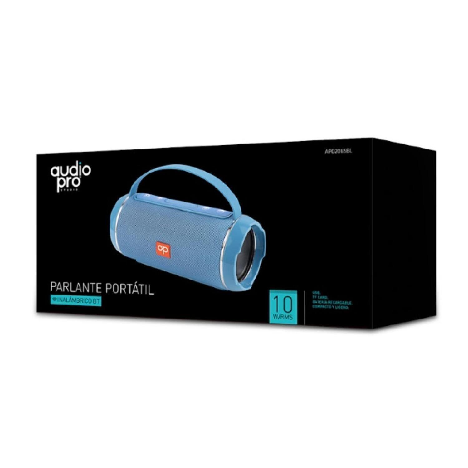 Parlante Portatil Bluetooth 10W RMS AUX USB Rojo Audio Pro-1