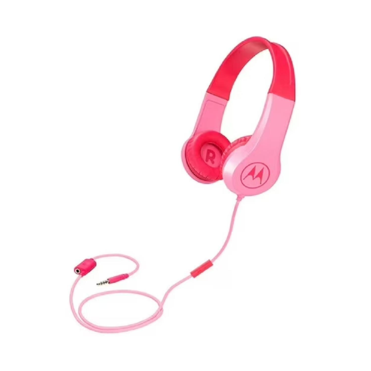 Audifono Manos Libres Jack 3.5 Rosado Moto JR 200-3