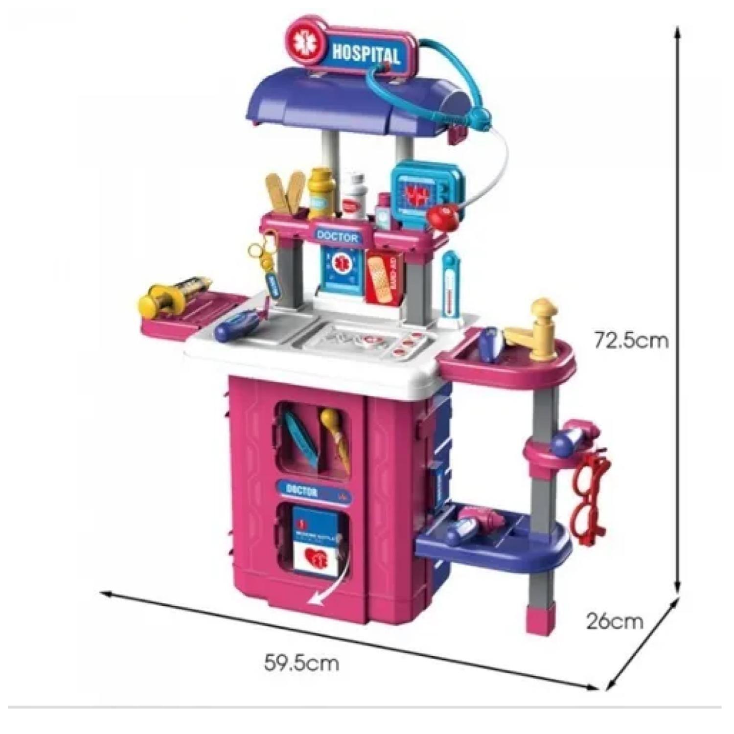 Juguete Set Maleta Doctor 38 Piezas 4 En 1 Morado Infantil-3