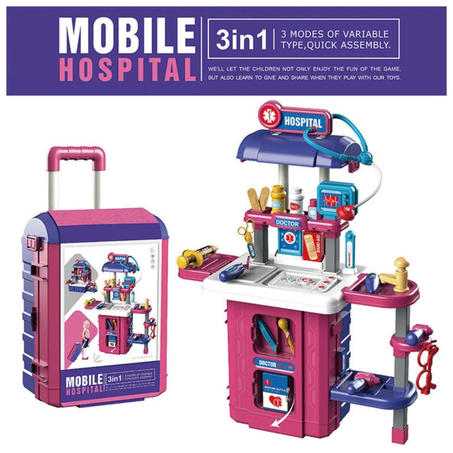 Juguete Set Maleta Doctor 38 Piezas 4 En 1 Morado Infantil-5