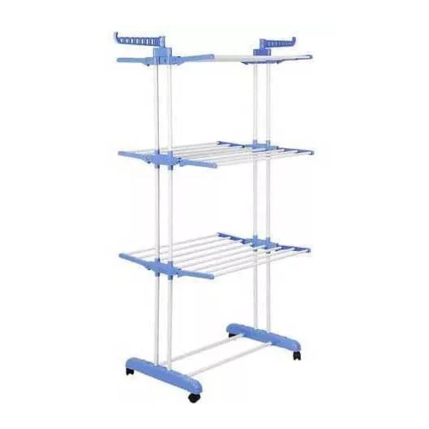 Tendedero De ropa Perchero Colgador Plegable 3 Niveles-0