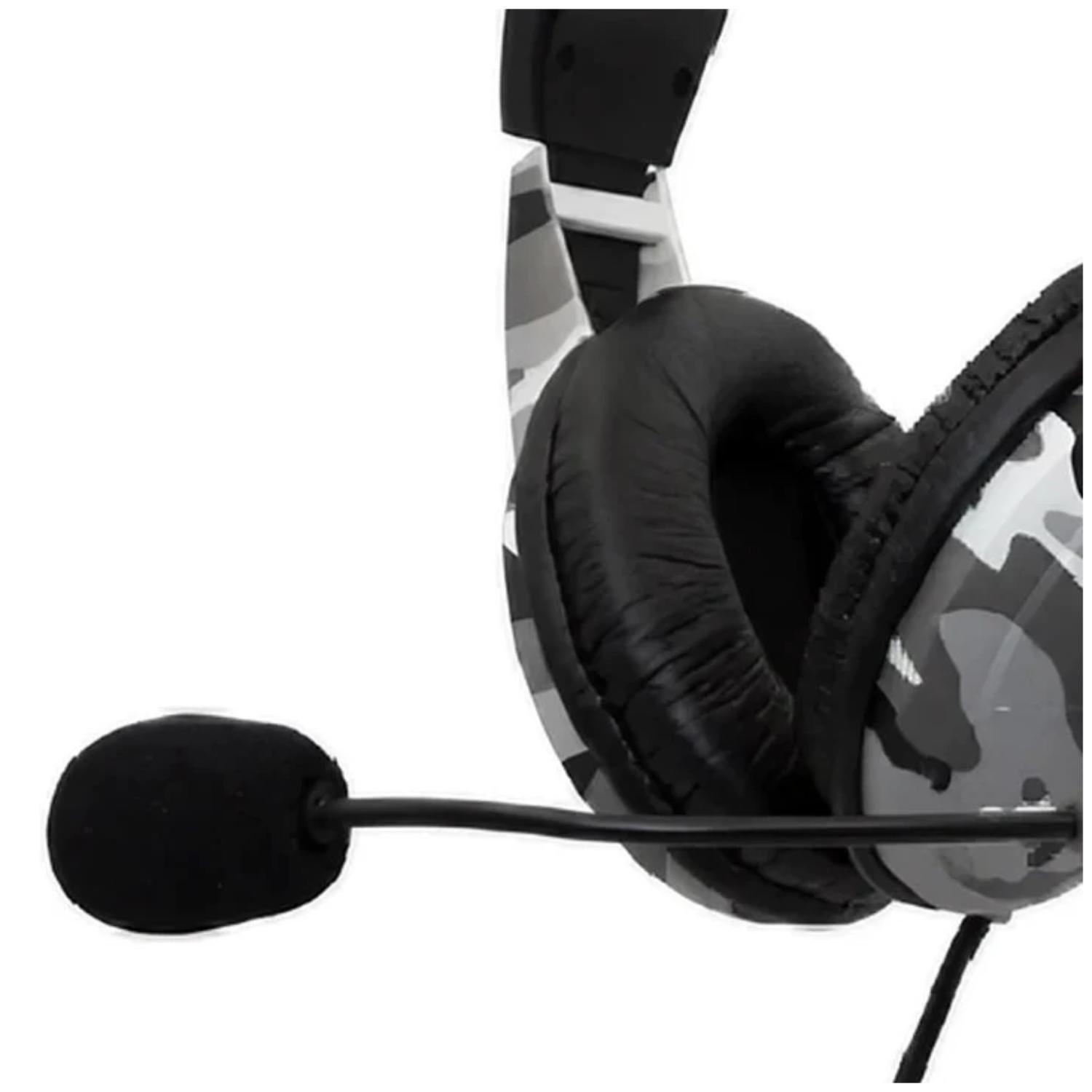 Audifonos Gamer OverEar Jack 3.5mm Mimetizado Gris-2