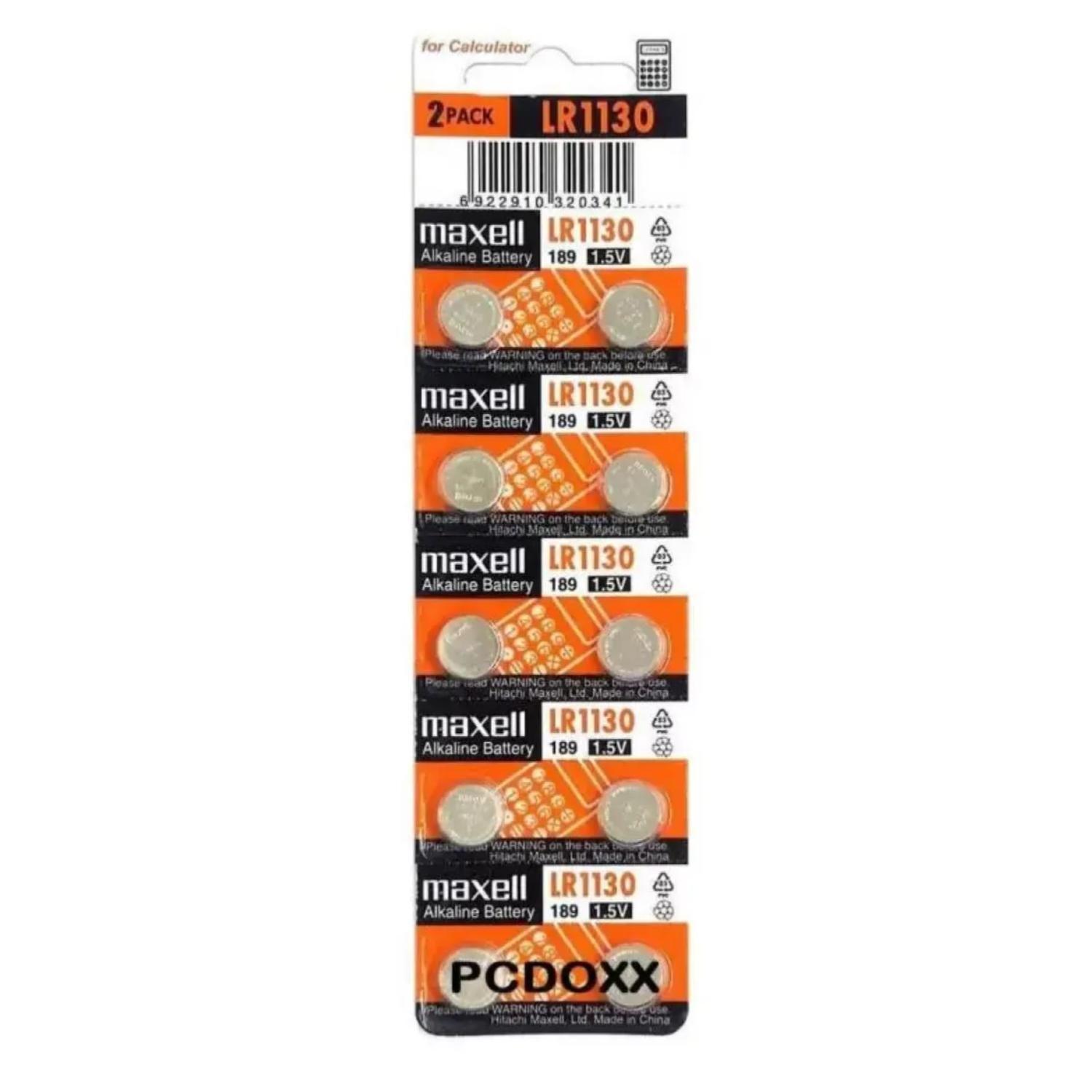 Pack 10 Pilas De Reloj LR1130 1.5V L1130-2