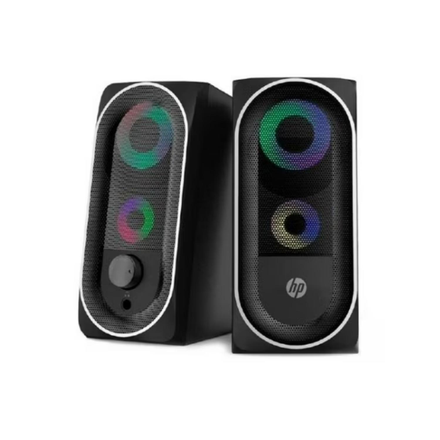 Parlantes Gamer RGB Para PC Negro DHE-6001 HP-2