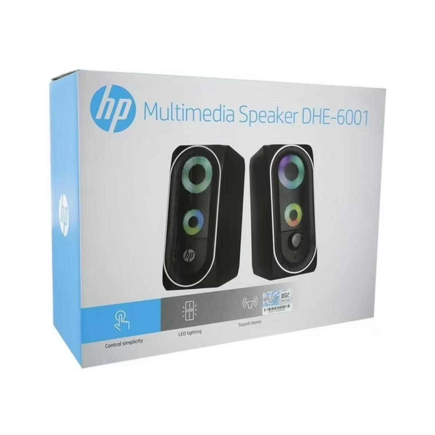 Parlantes Gamer RGB Para PC Negro DHE-6001 HP-3