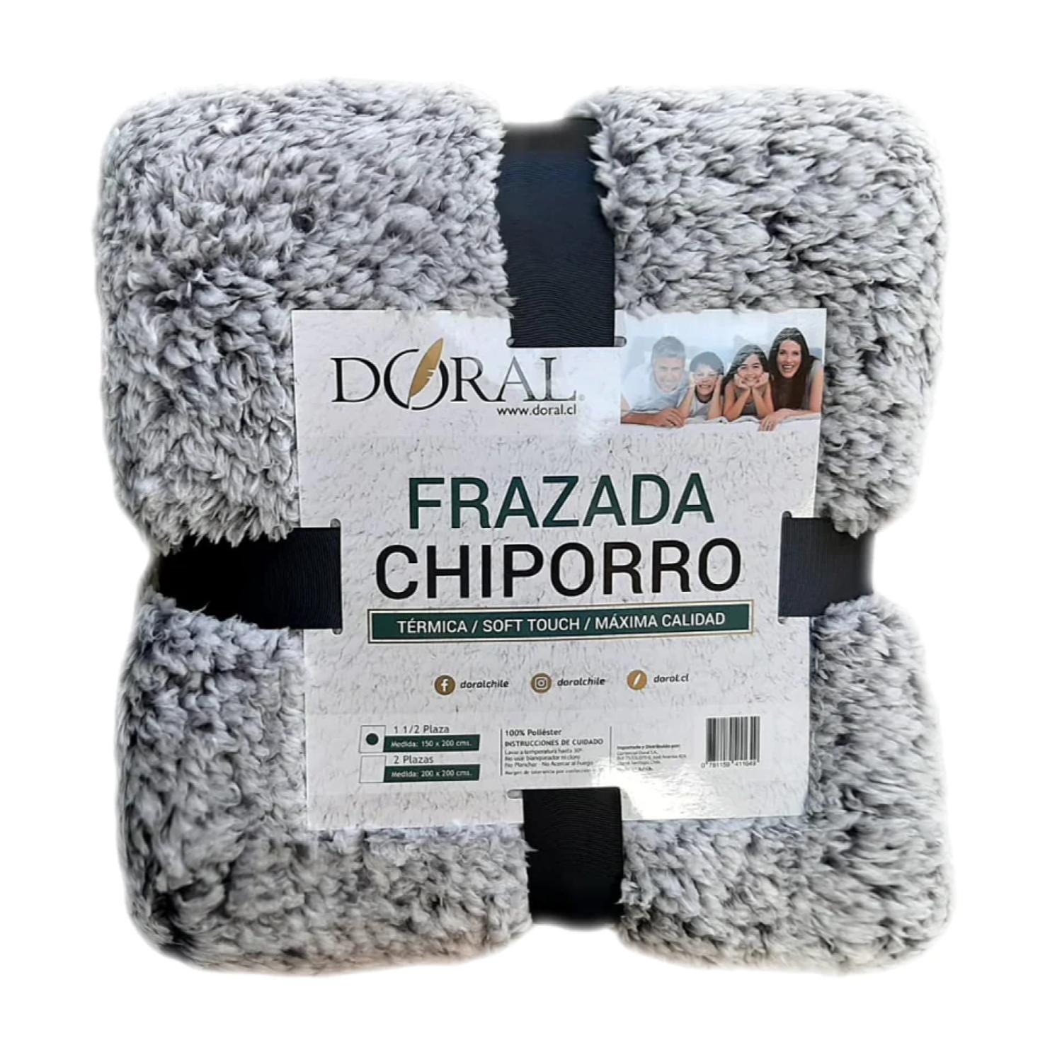 Frazada De Chiporro 2 Plazas 200x200xm Gris Doral-0