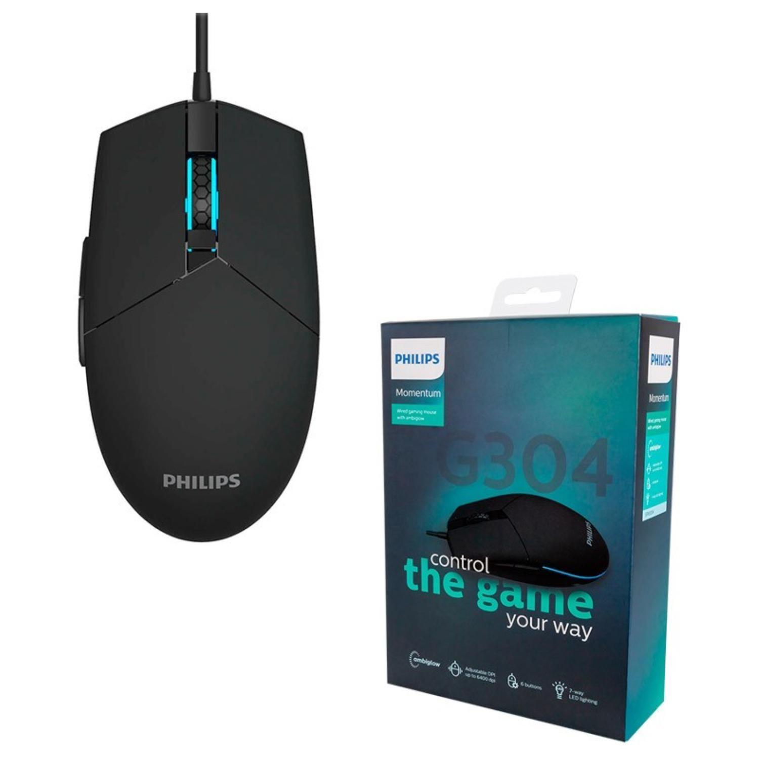 Mouse Gamer USB 6 Botones 6400DPI RGB SPK9304 G304 Philips-2
