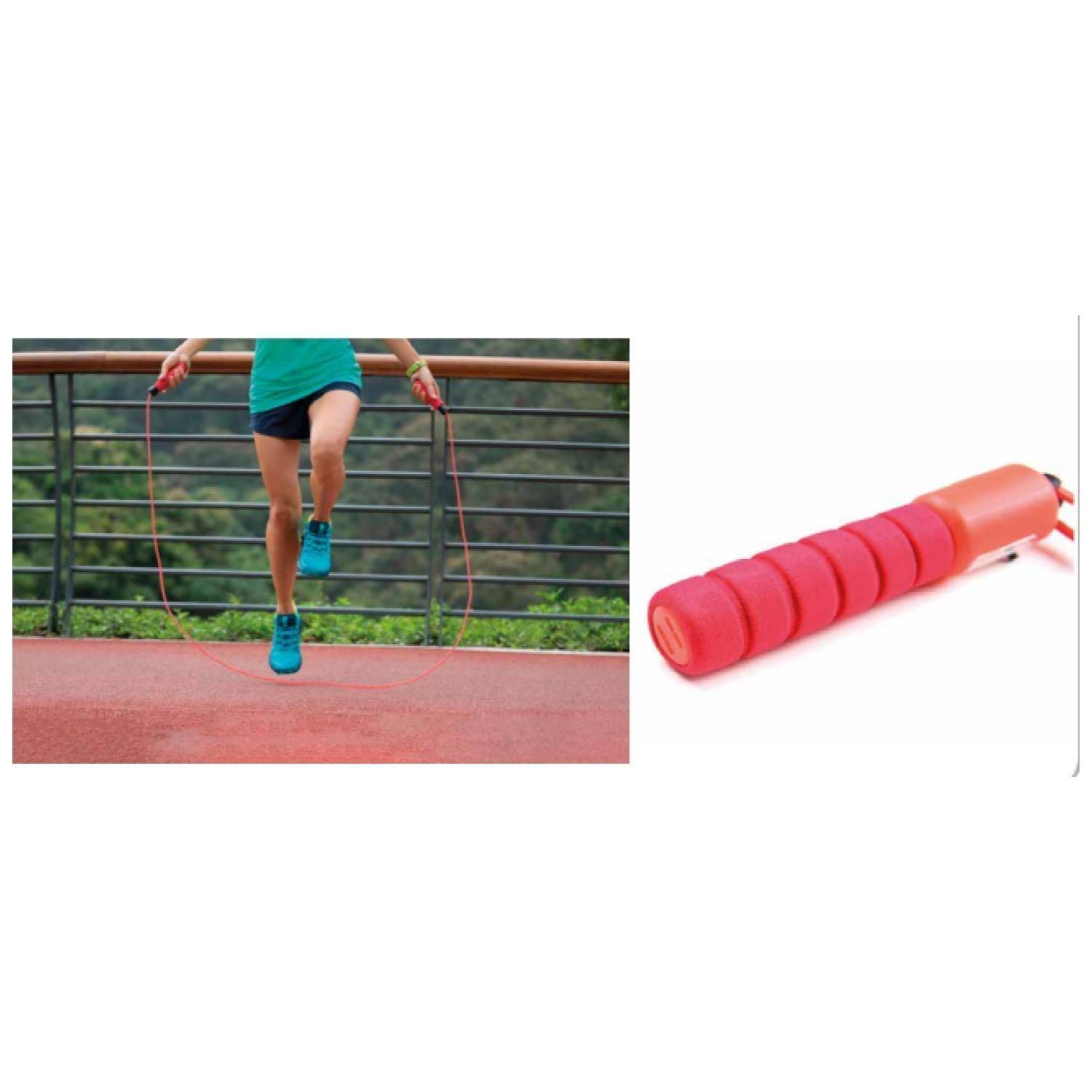 Cuerda Para Saltar Con Contador De Saltos Rosada Infitness-2