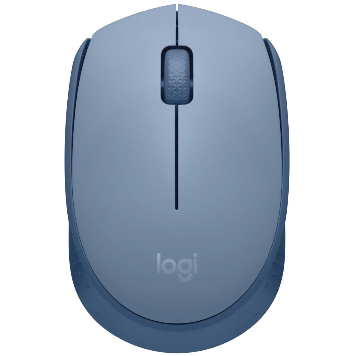 Mouse Inalambrico USB 3 Botones Celeste M170-0