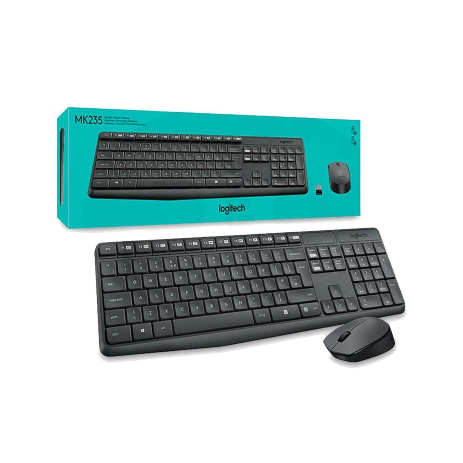 Kit Teclado Y Mouse Inalambrico USB Negro MK235-3