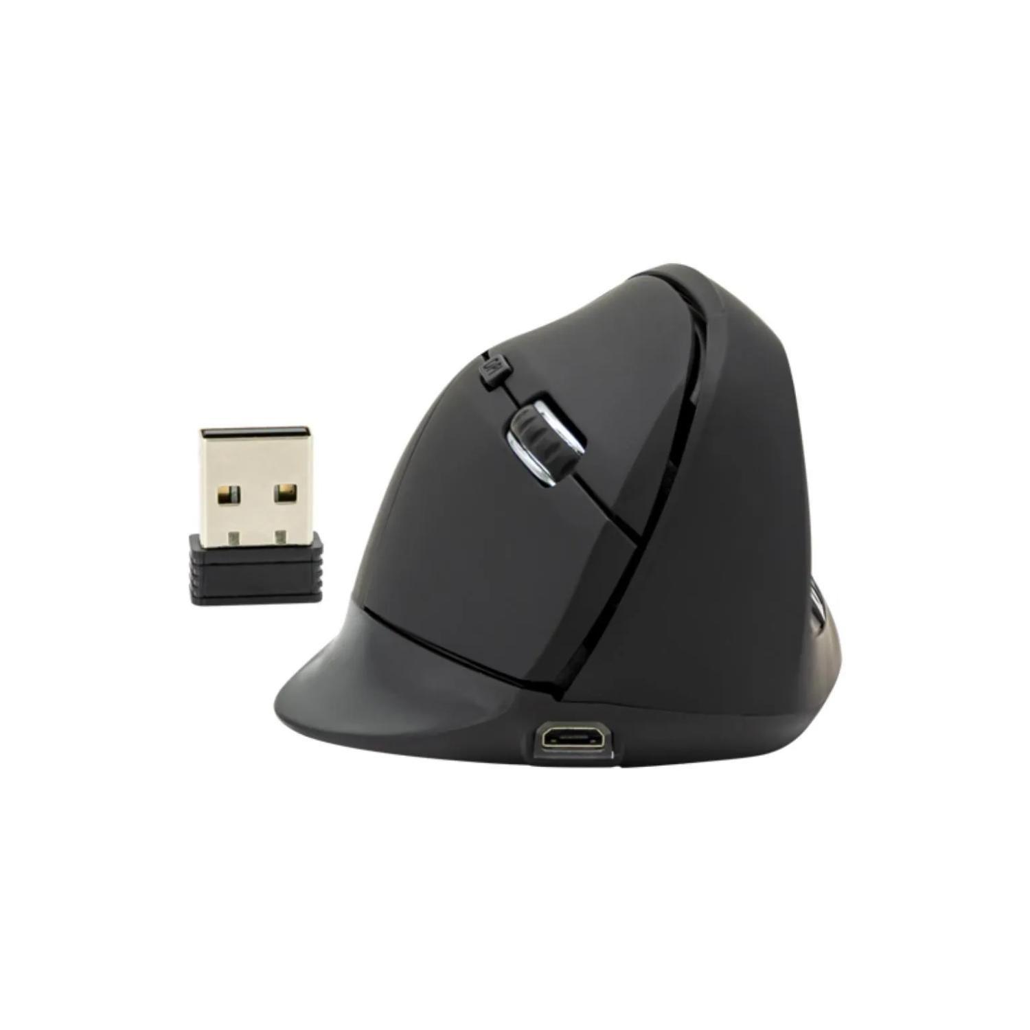 Mouse Inalambrico USB Vertical 6B 1600DPI Negro-3