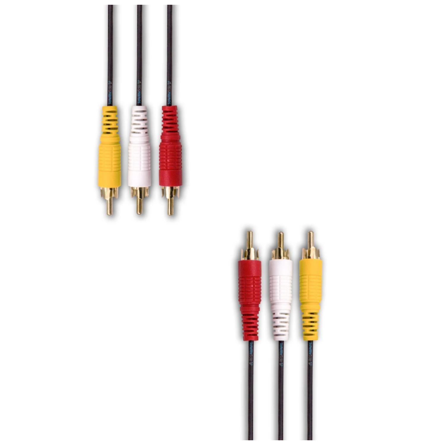 Cable Estereo 3 RCA A 3 RCA 180cm Negro-3
