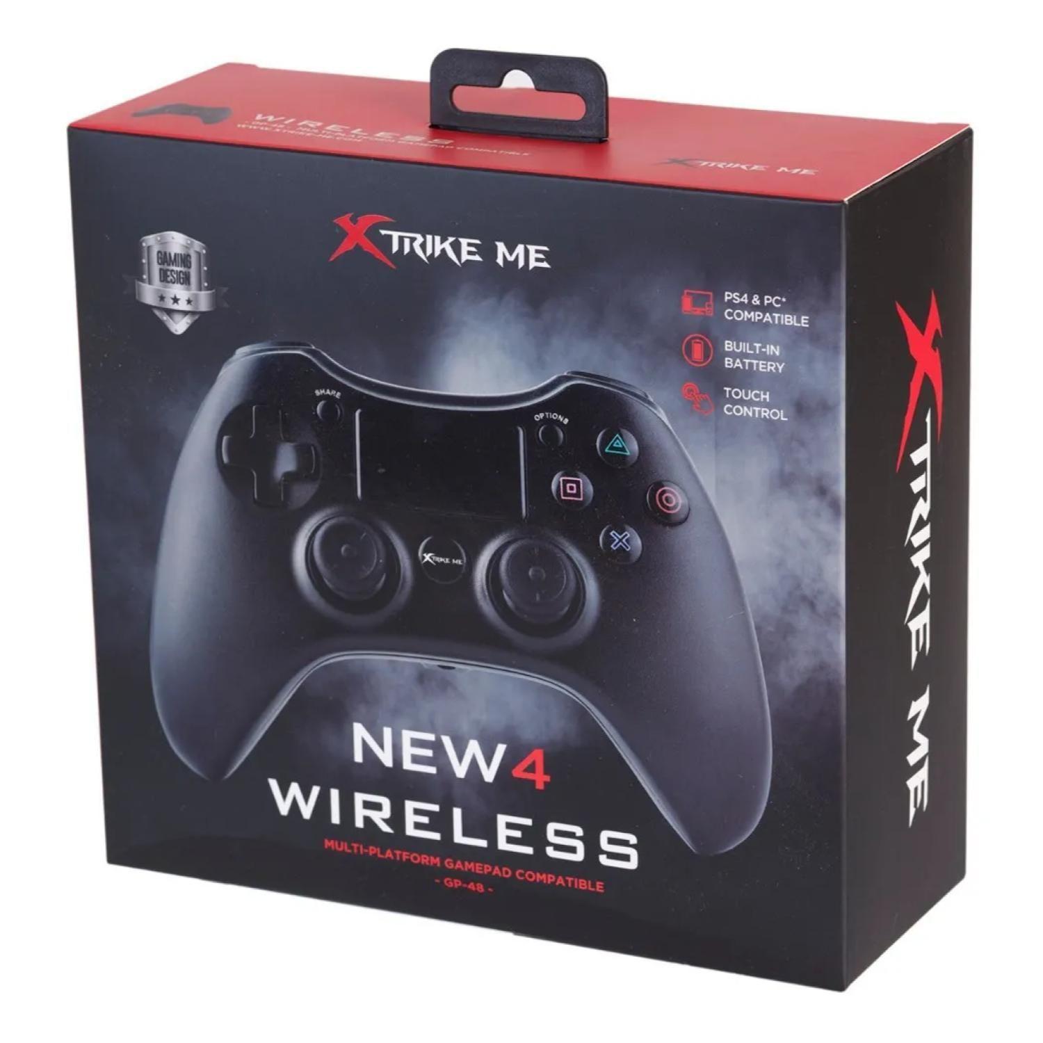 Joystick Control Inalambrico PC PS4 PS3 Negro-4