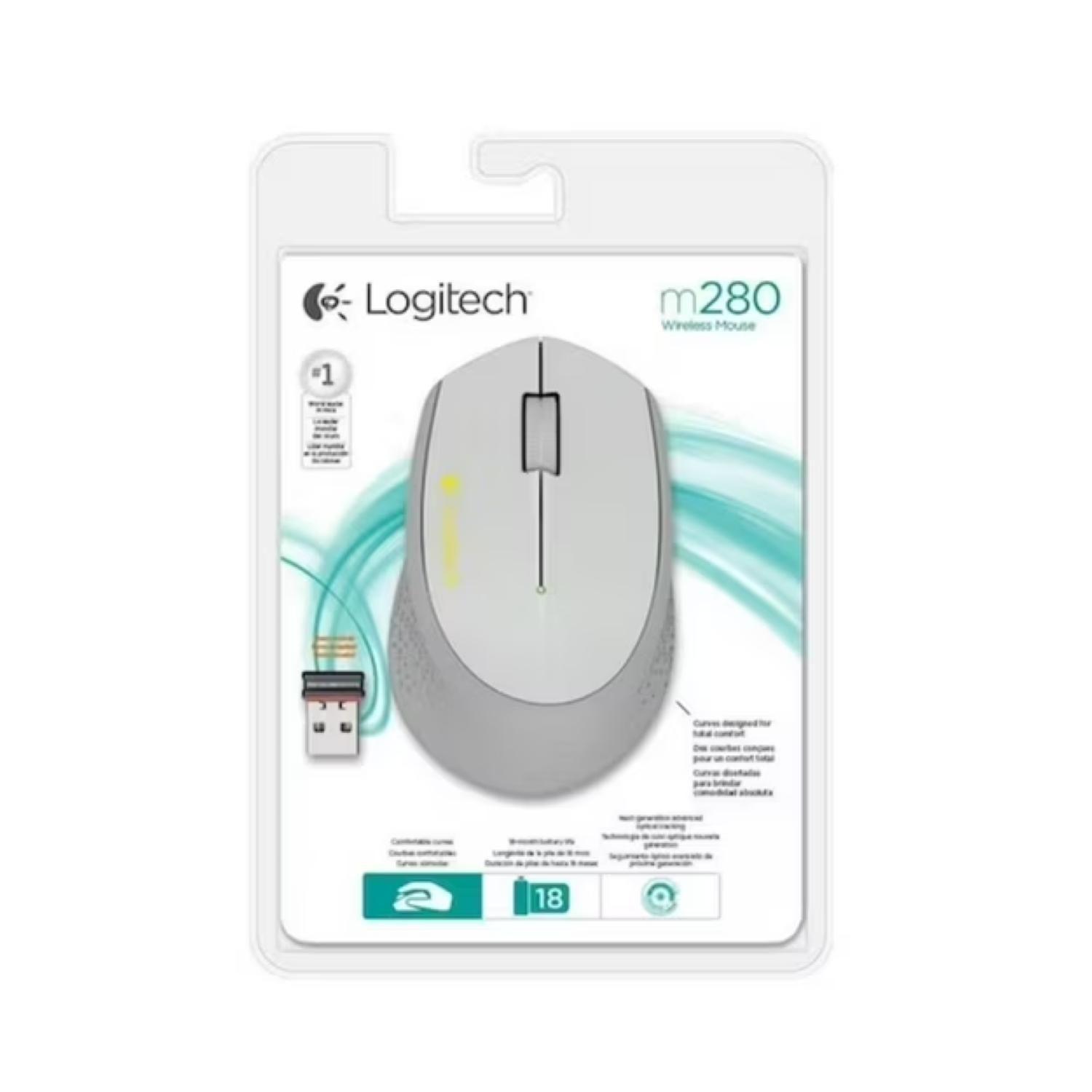 Mouse Inalambrico USB 3 Botones  M280 Gris-4