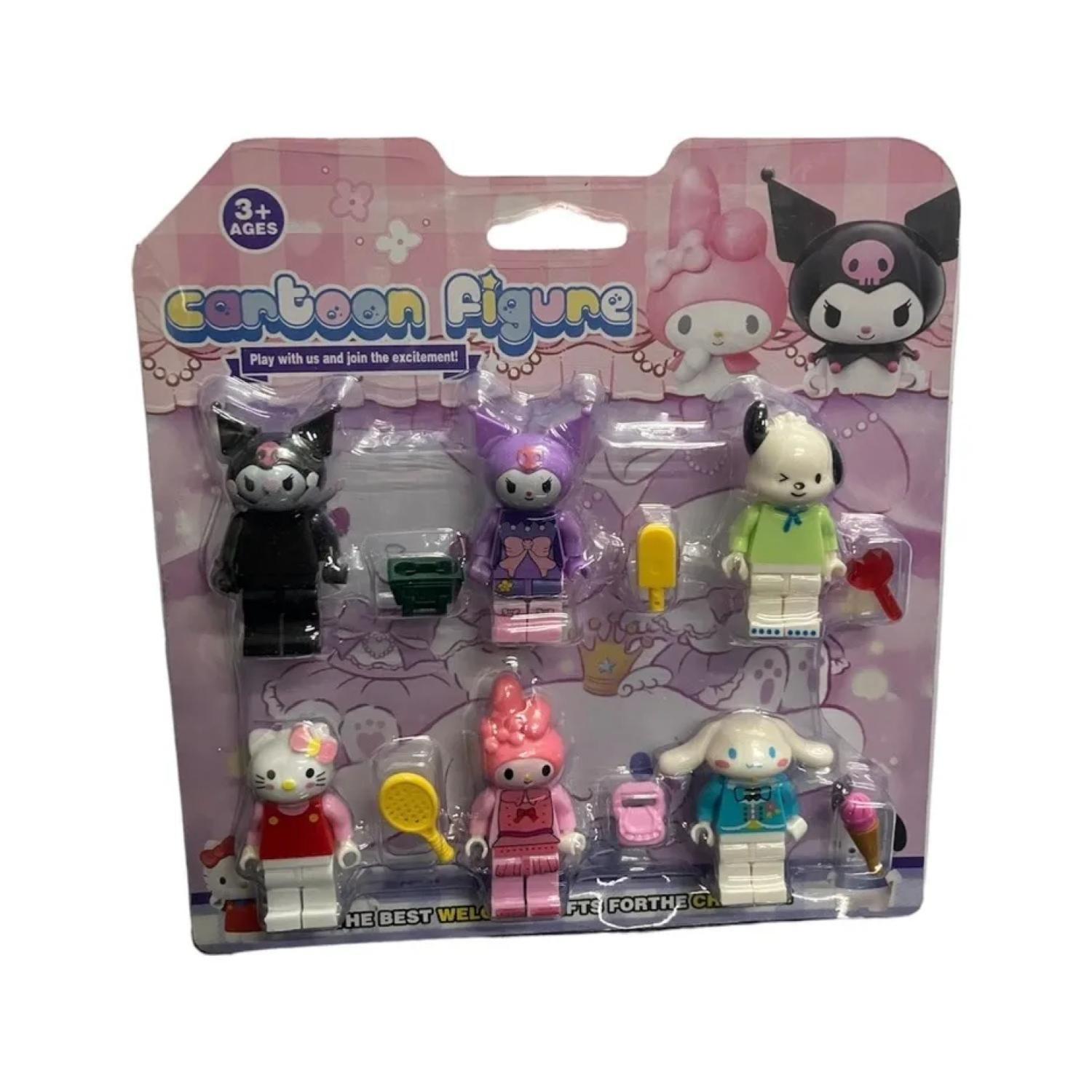 Juguete Figuras Set Kitty Kuromi 6 Piezas Accesorios-0