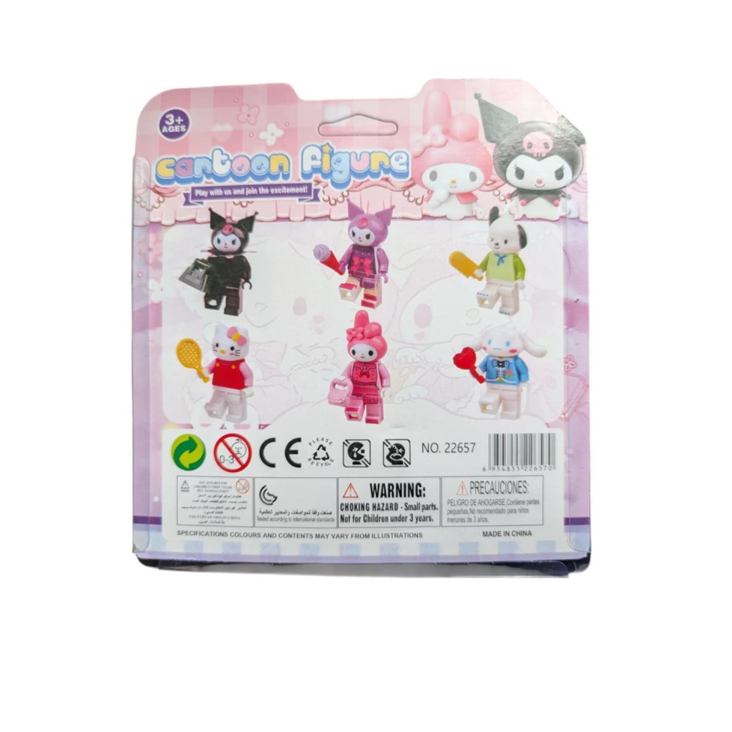 Juguete Figuras Set Kitty Kuromi 6 Piezas Accesorios-1