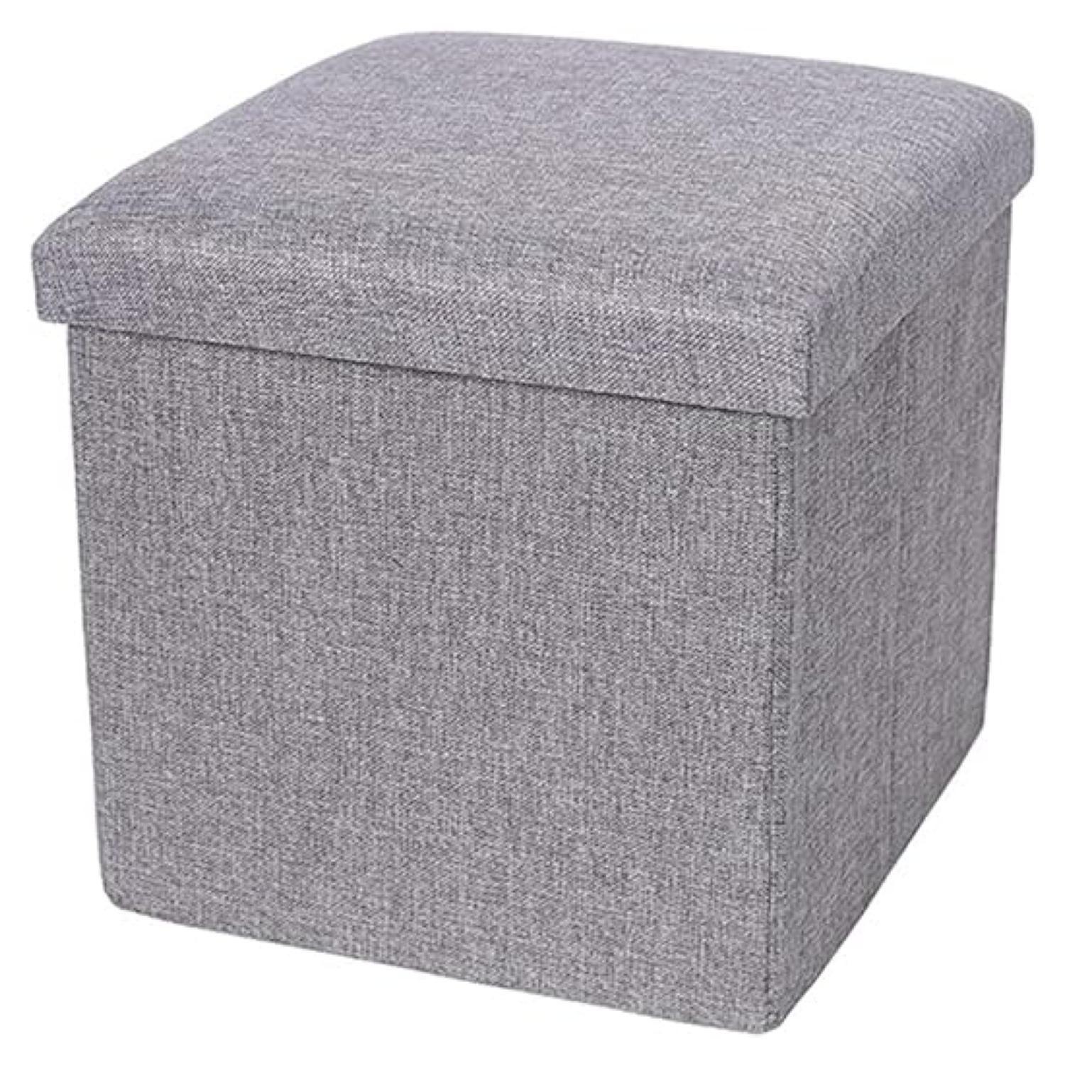 Reposapies De Almacenamiento Plegable Otomano 25x25x25cm-0
