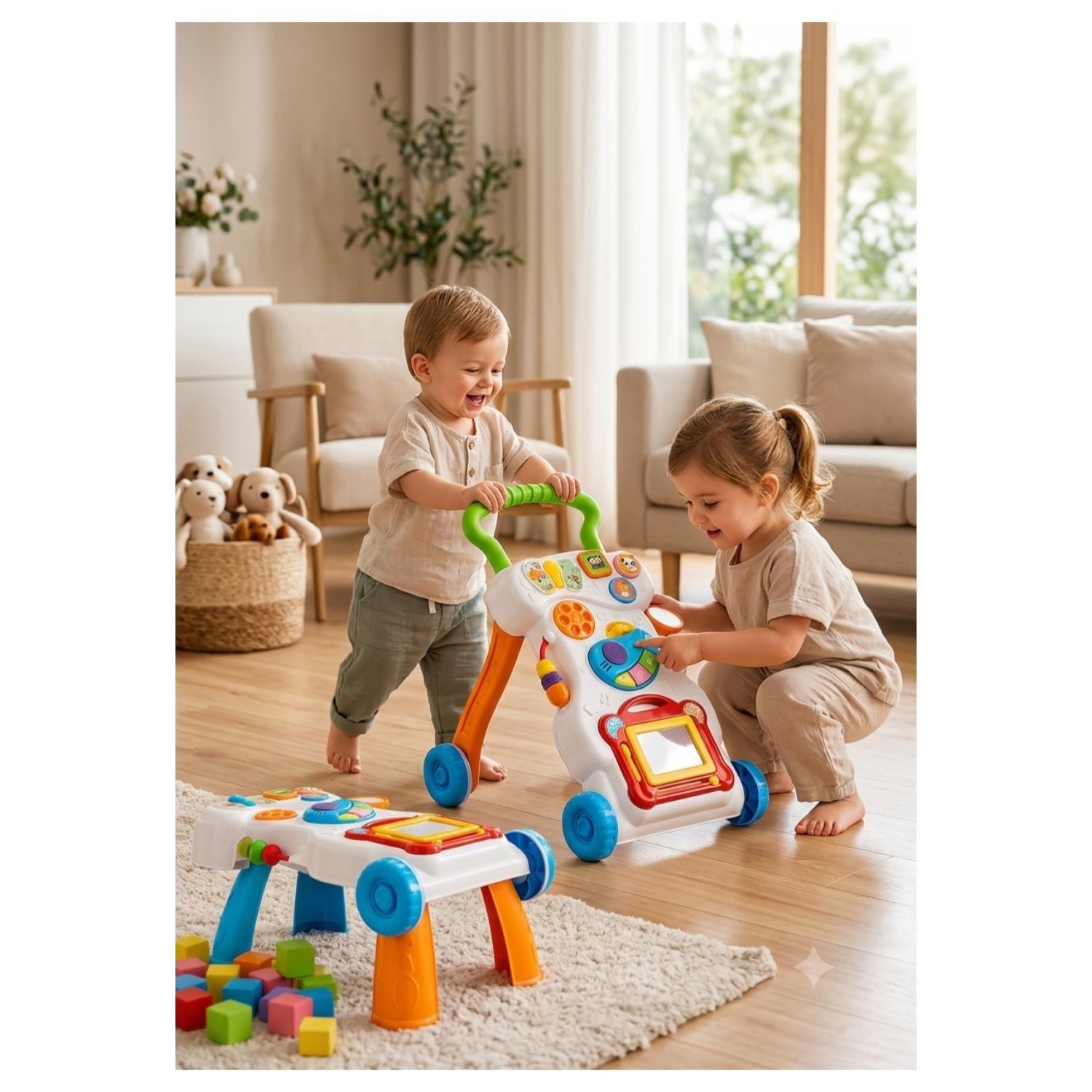 Juguete Andador Didactico 2 En 1 Mesa De juegos Sonidos Infantil-2