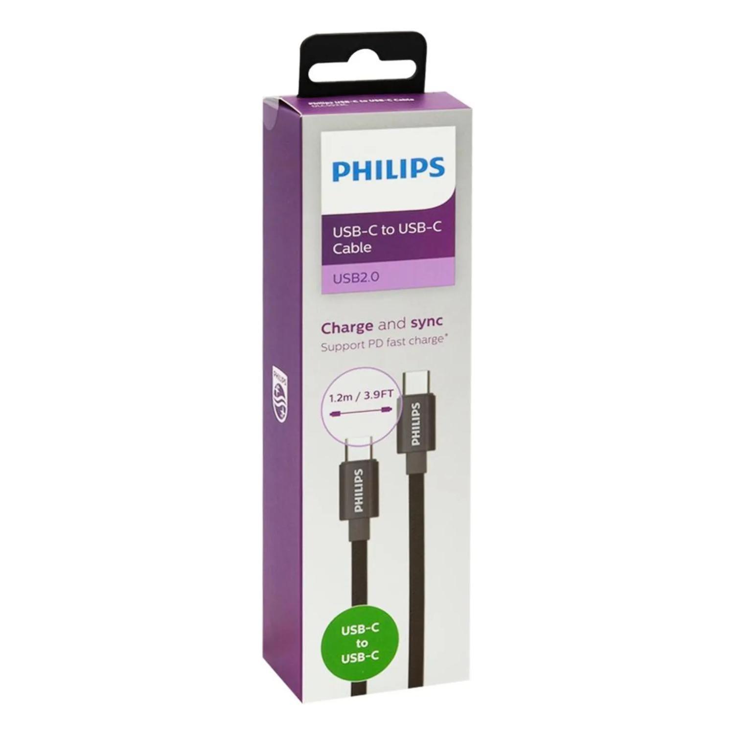 Cable De Carga USB C A USB C 120cm Negro DLC5533C/97-0