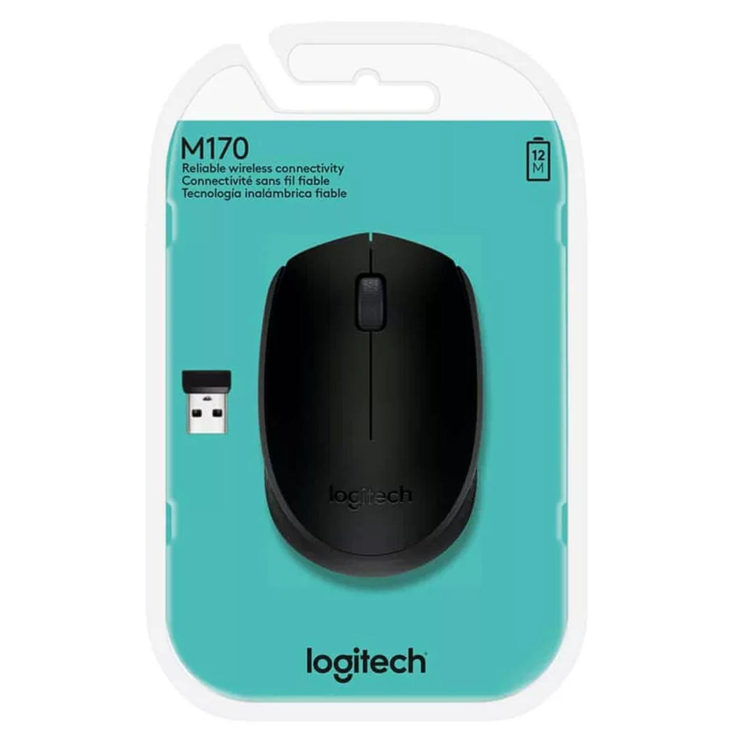 Mouse Inalambrico Oficina M170 Azul-3