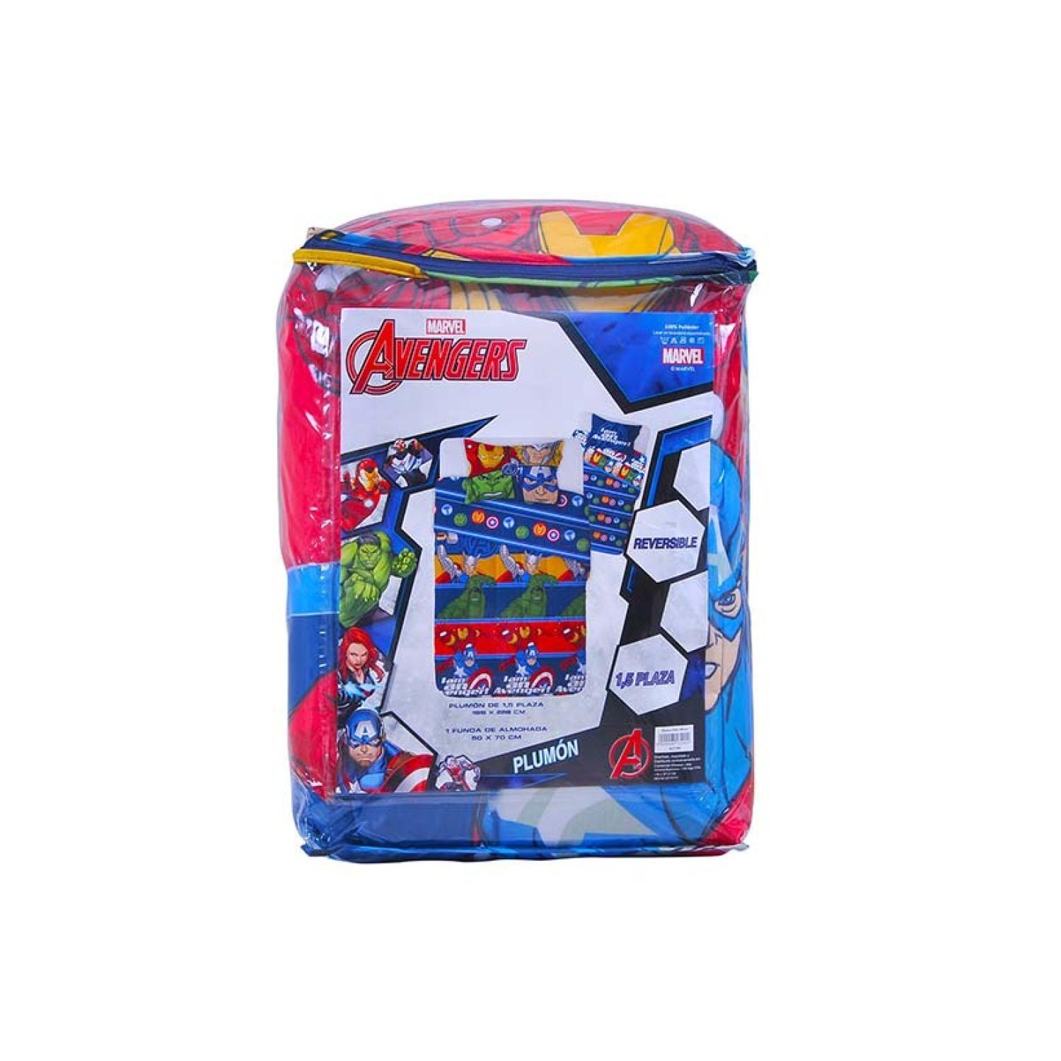 Juego De Sabanas 1.5 Plazas Microfibra Infantil Azul Avengers-0