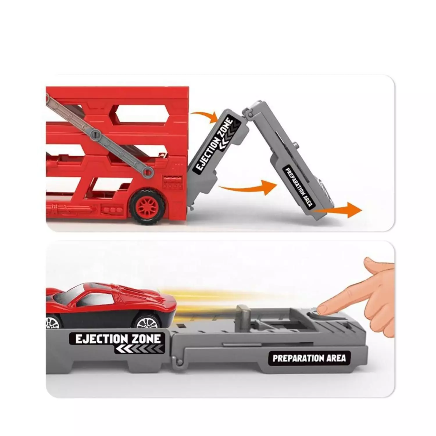 Juguete Camion Transportador Y Lanzador De Autos 9Pzas Infantil-2