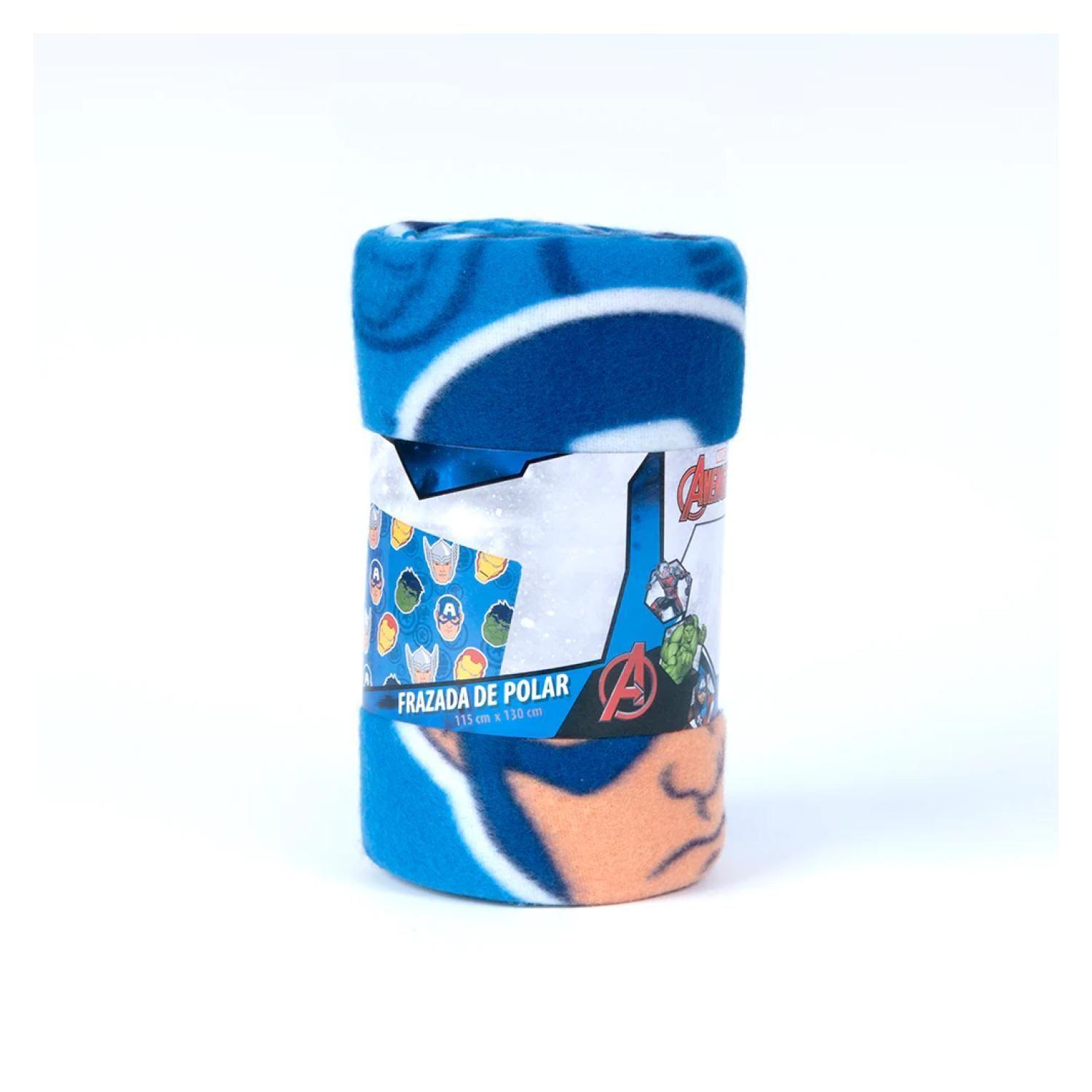 Manta De Polar Infantil 115x130cm Azul Avengers Mashini-3