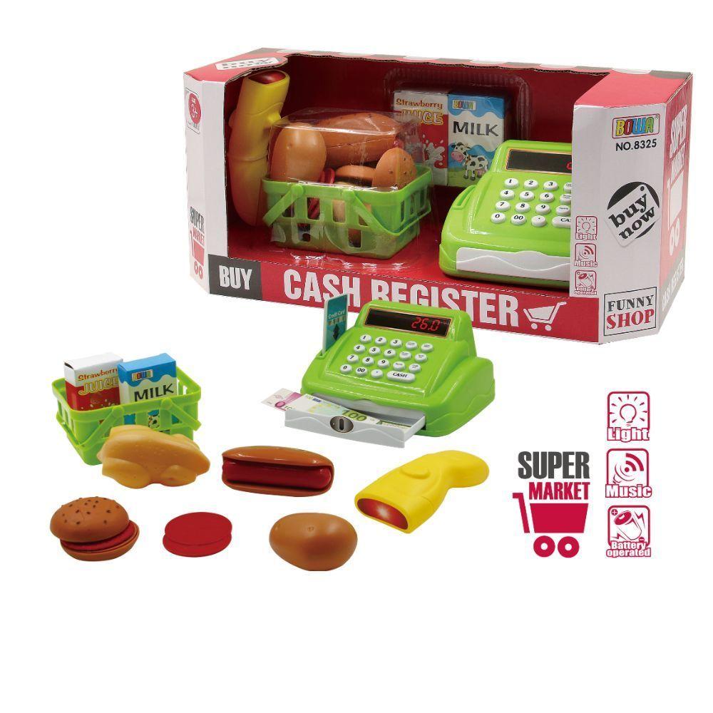 Juguete Caja Registradora Accesorios Sonidos Infantil Verde-1