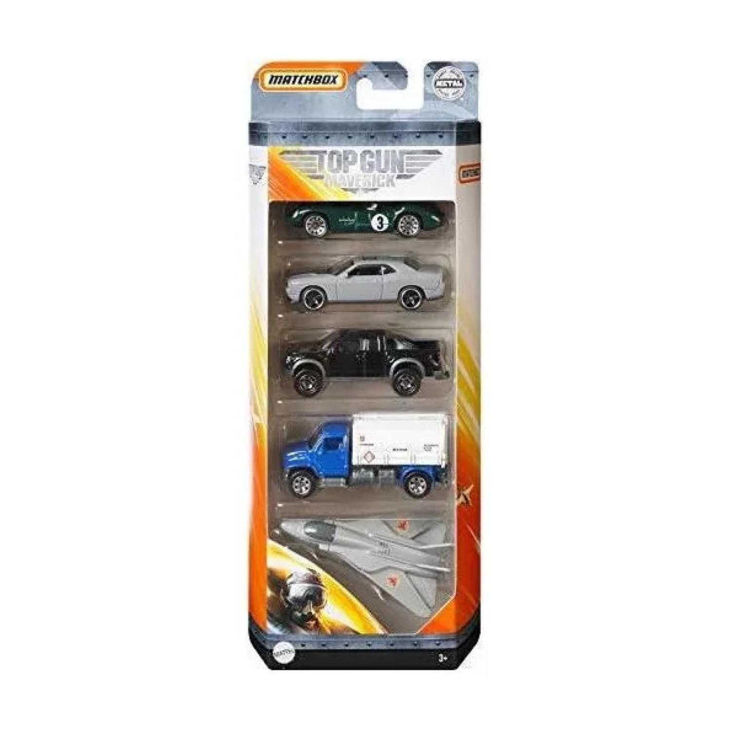 Pack 5 En 1 Juguetes Autos Y Avion Top Gun Maverick Modelo 1-3