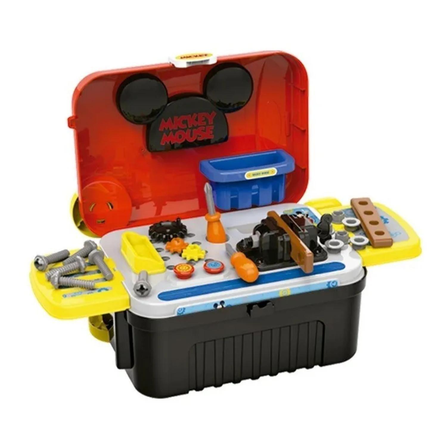 Juguete Set Maleta Herramientas 23 Piezas 3 En 1 Roja Mickey Mouse-3