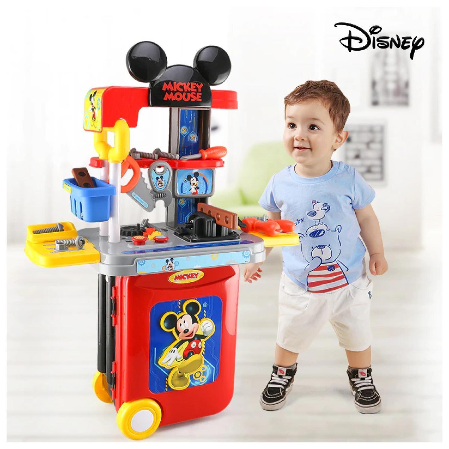 Juguete Set Maleta Herramientas 23 Piezas 3 En 1 Roja Mickey Mouse-5
