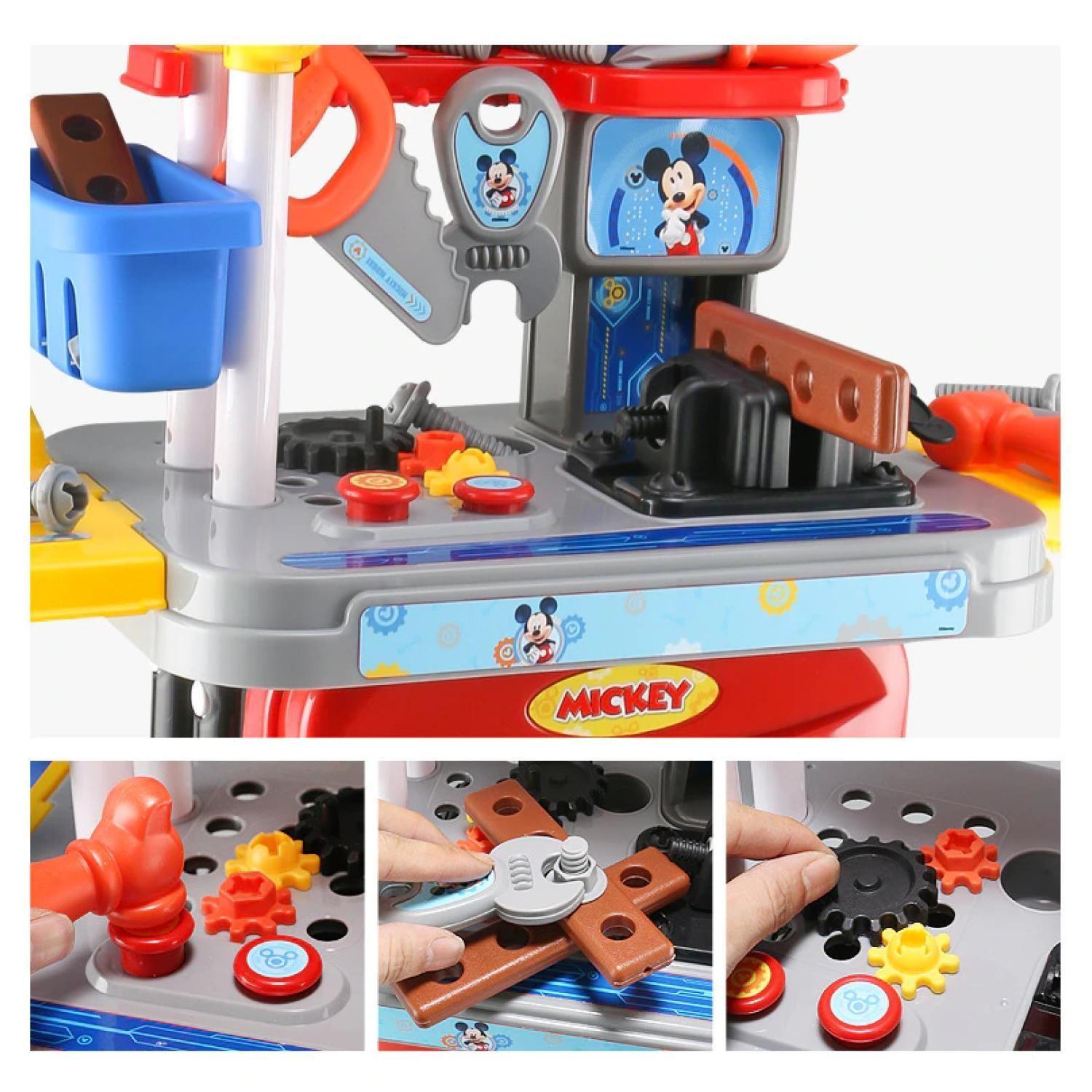 Juguete Set Maleta Herramientas 23 Piezas 3 En 1 Roja Mickey Mouse-2