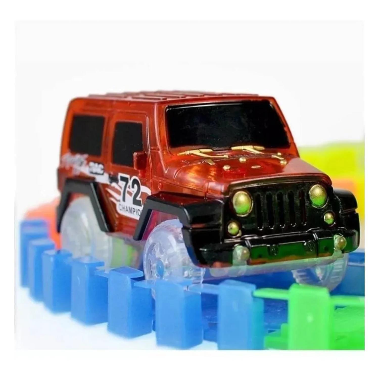Juguete Pista De Autos Magica Luminosa 128 Piezas De Colores-2