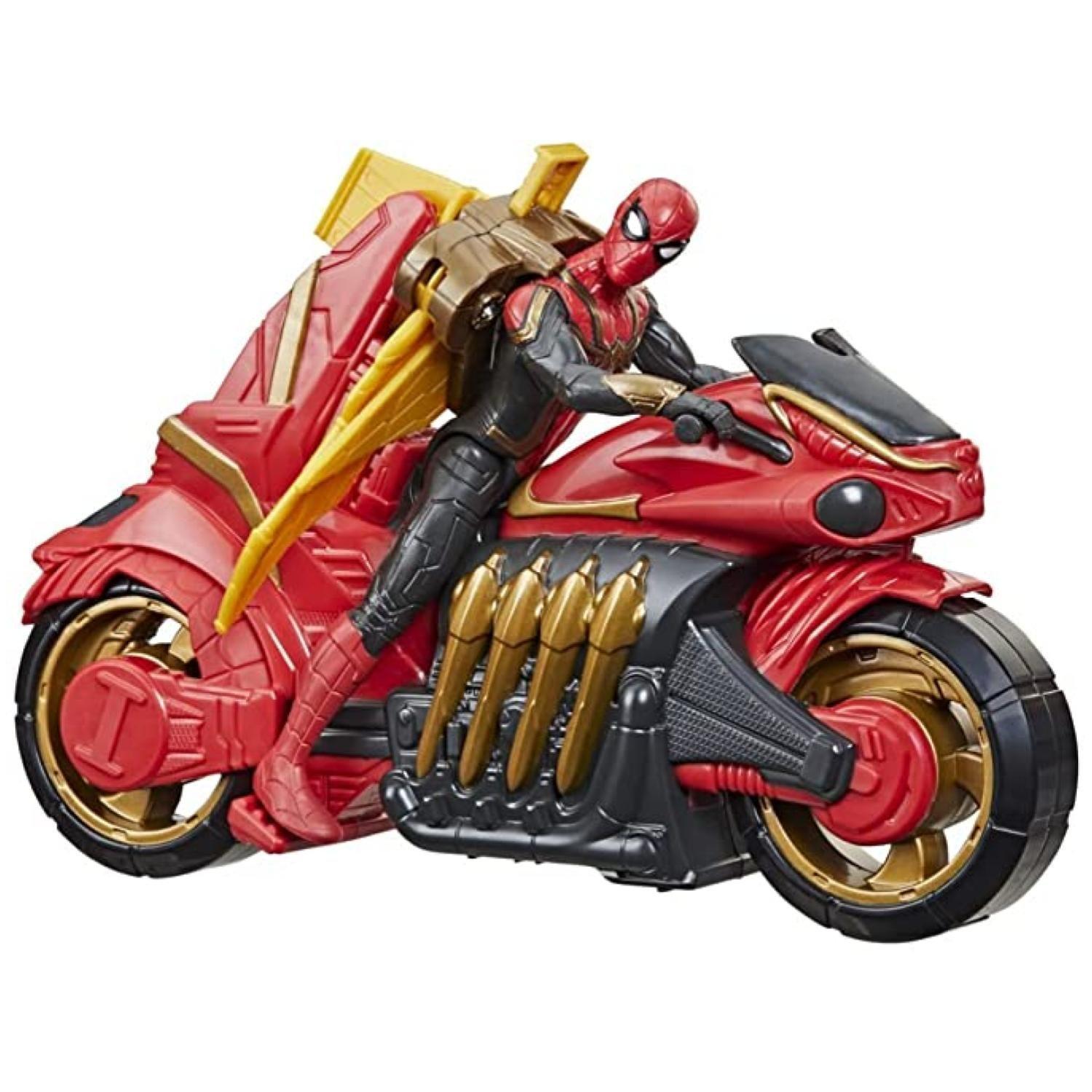 Juguete Figura De Accion Spider Man Aracnojet Y Moto-14