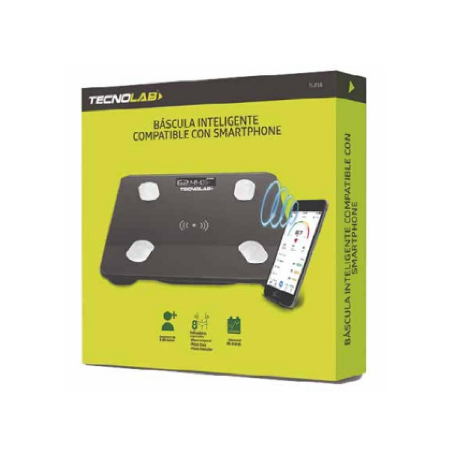 Pesa Balanza Digital Inteligente Con App 180Kg Gris Tecnolab-2