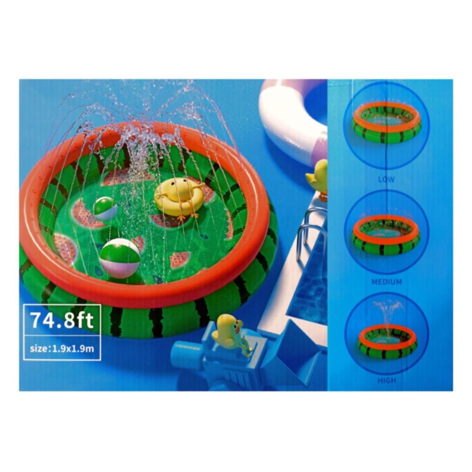 Piscina Inflable Lanza Agua 190cm Infantil Sandia-1