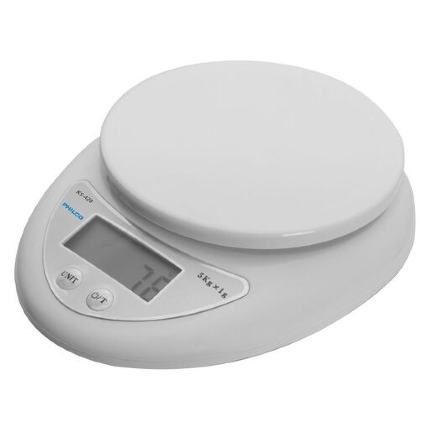 Pesa Balanza Digital De Cocina 5Kg Blanco Philco-2