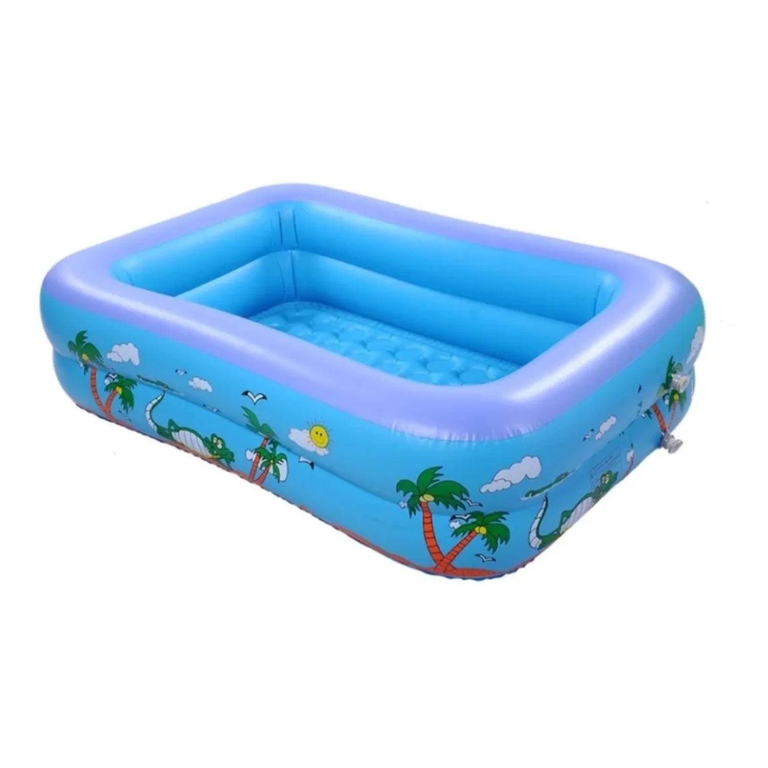 Piscina Inflable Rectangular 150x100x45cm Infantil Azul-0