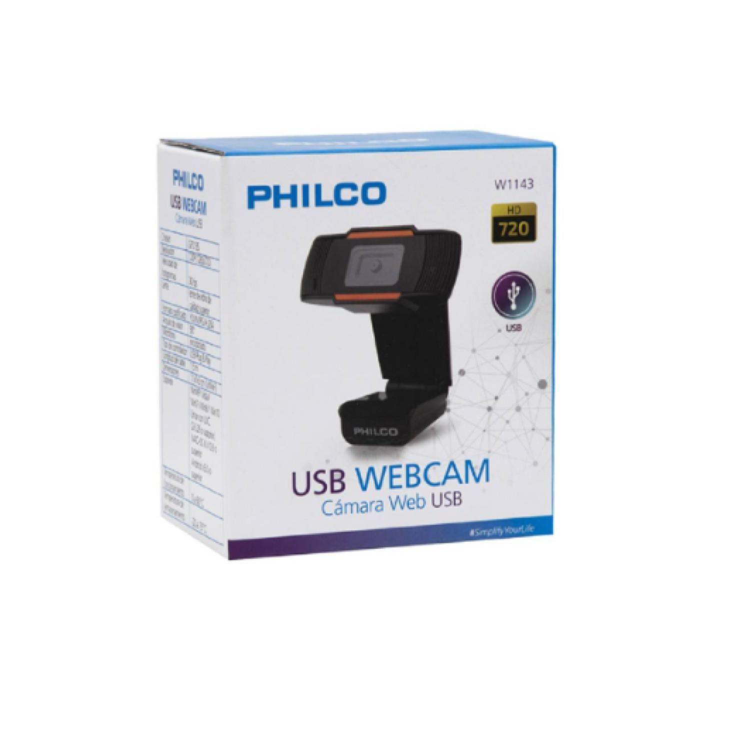 Camara Web Webcam USB HD 720P Negro W1143 Philco-2