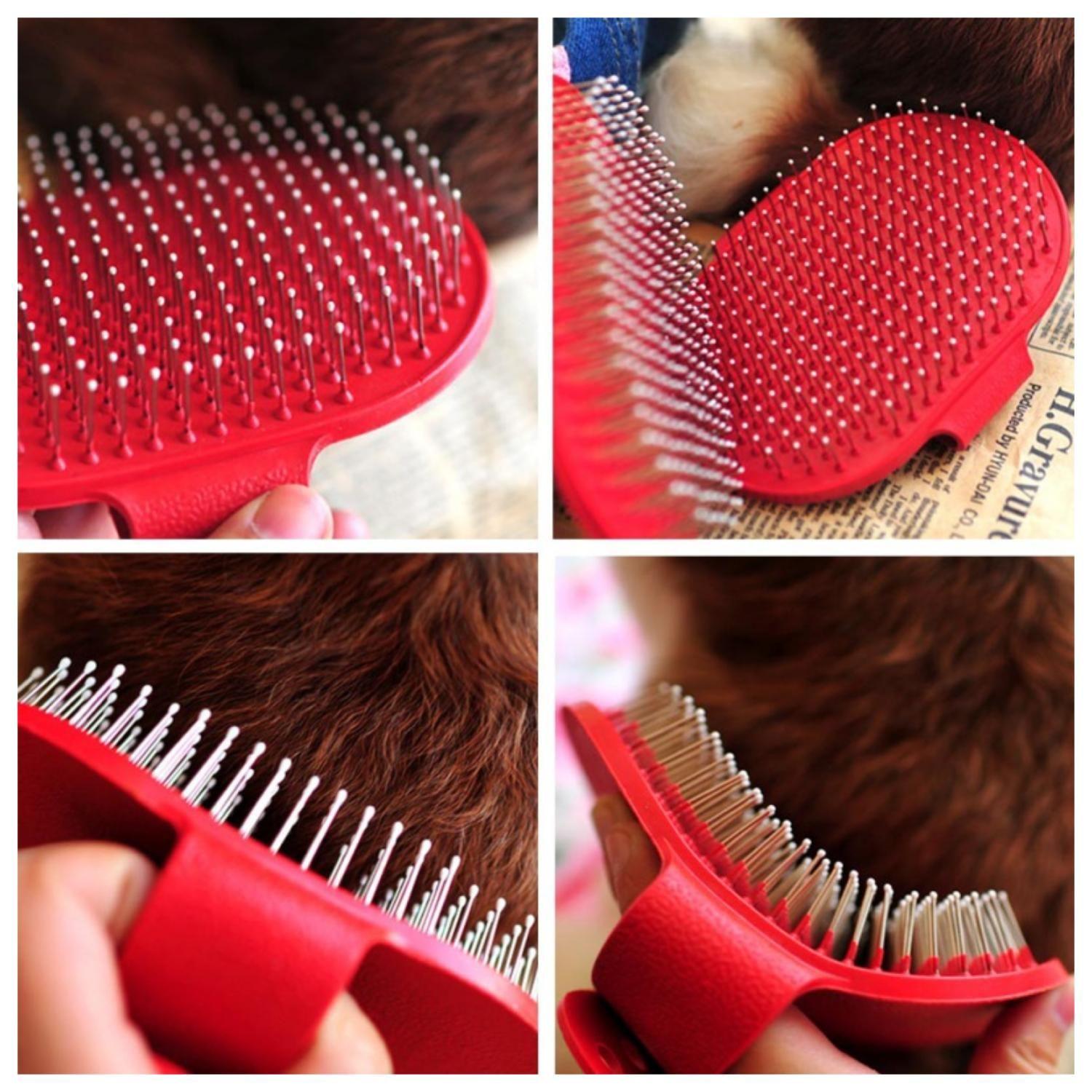 Cepillo De Goma Flexible Para Baño De Mascotas-3