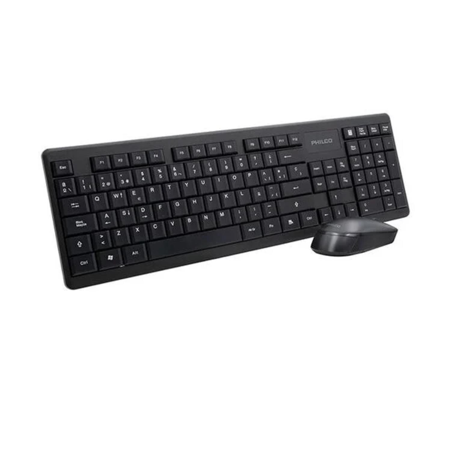 Kit Teclado Y Mouse Inalambrico USB Negro SPT6314 Philco Pro-1
