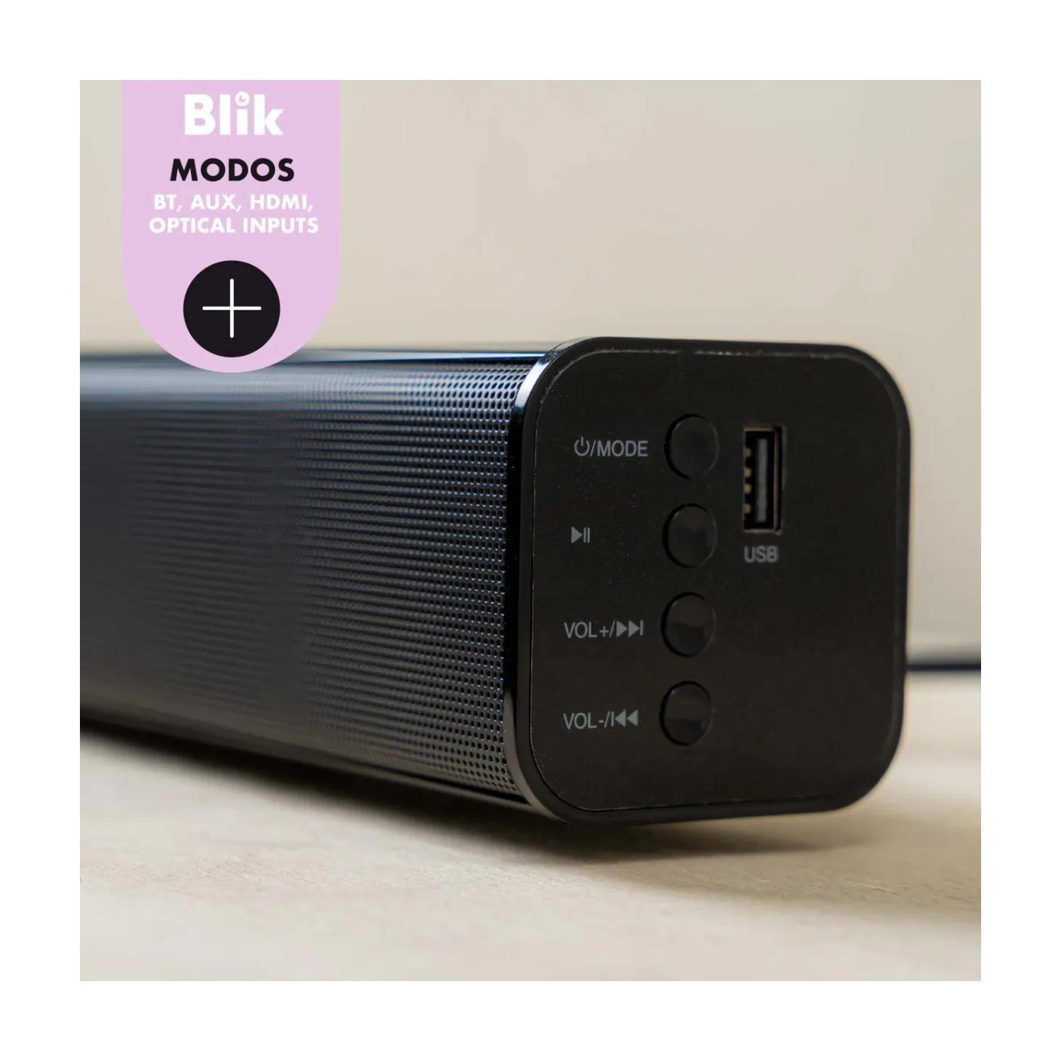 Barra De Sonido 24W Bluetooth Negro Surreal24 Blik-1