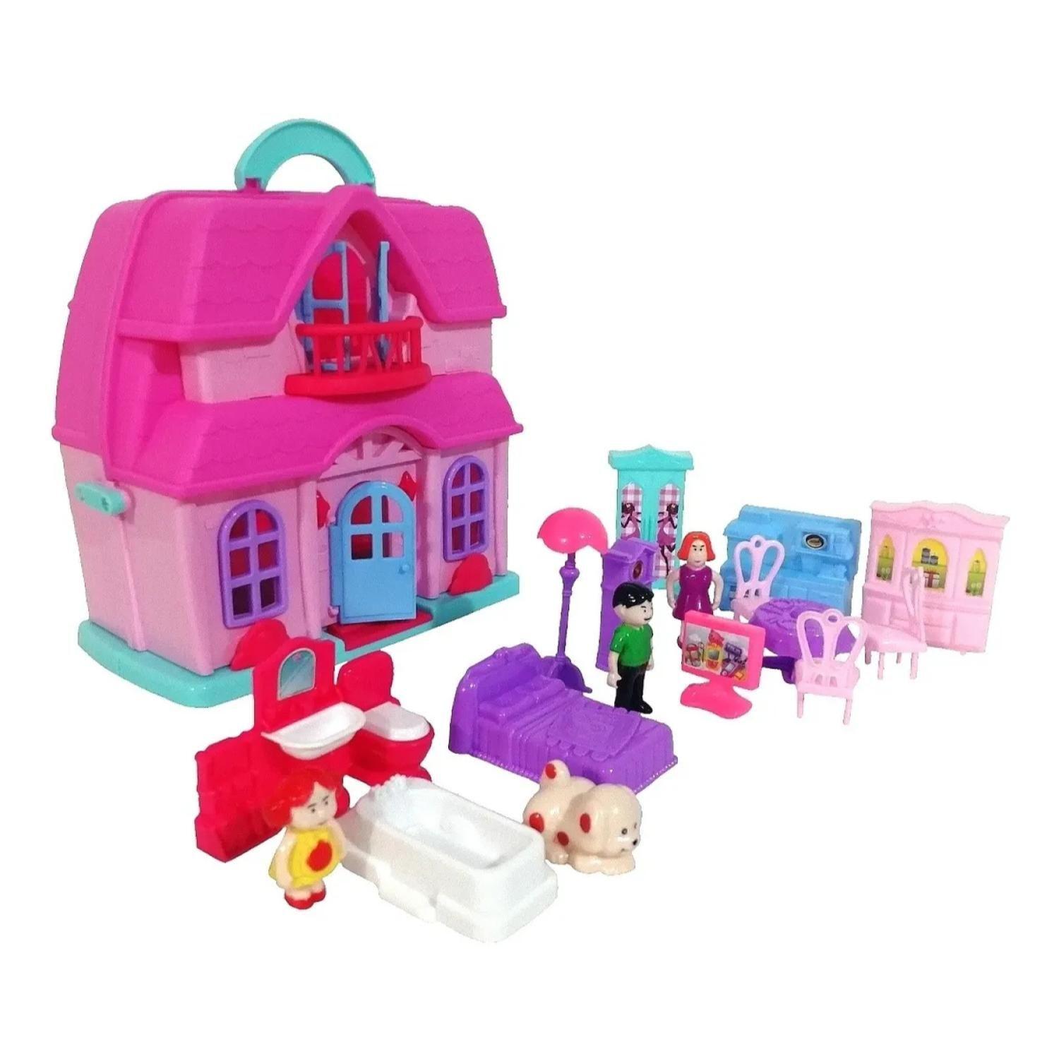 Juguete Casa De Muñecas Con Accesorios Luz Sonido Infantil-3