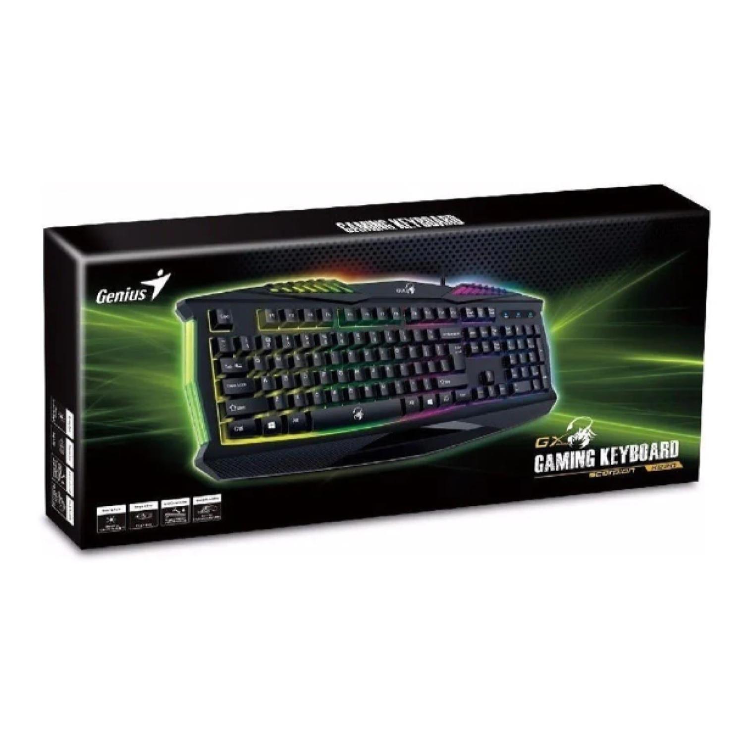 Teclado Gamer USB Retroiluminado Scorpion K220 Genius-2