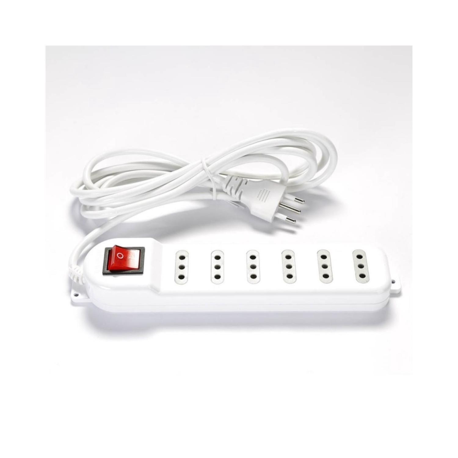 Zapatilla Alargador 3mt 6 Entradas Blanco Macrotel-2