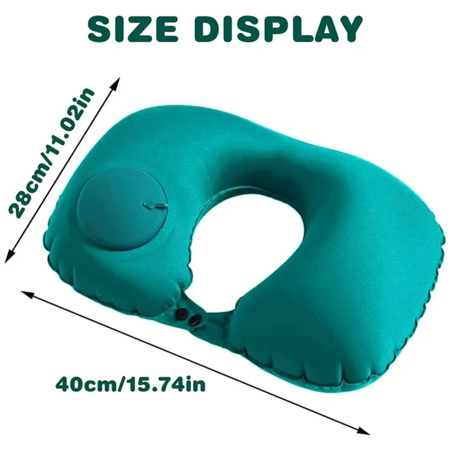 Almohada Cojin Inflable Para Viajes En Forma De U-3
