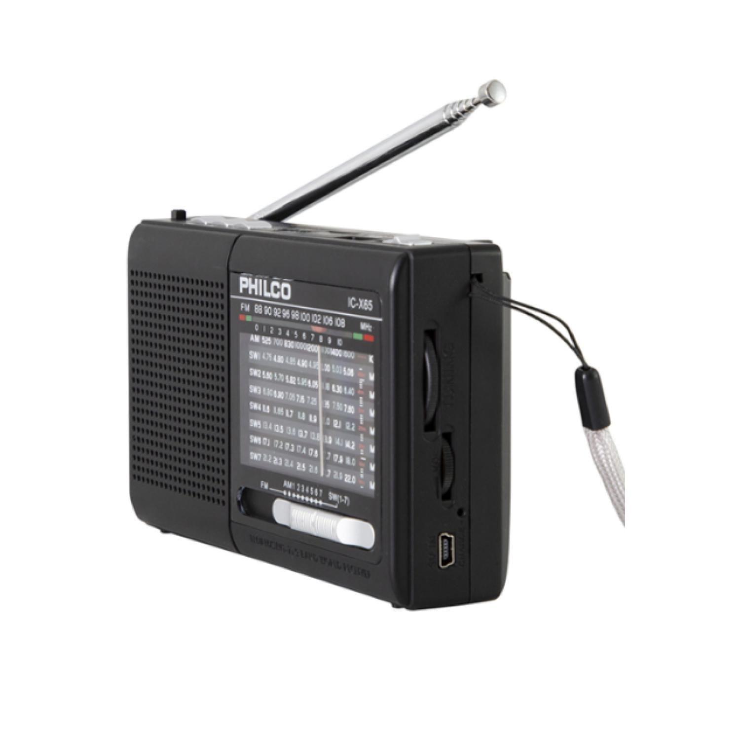 Radio Multibanda Con USB Micro Sd Recargable ICX65 Philco-1